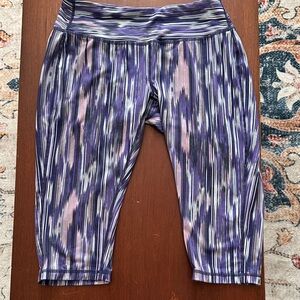Prana Striped Purple/Pink/Grey Leggings, M